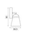Searchlight® I Mega Спот - черен метал и опушено стъкло I 1 x E14 - 61170-1SM - 4