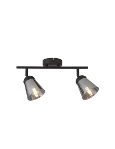 Searchlight® I Mega Спот - черен метал и опушено стъкло I 2 x E14 - 61170-2SM - Цена | LEDs4economy