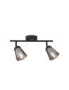 Searchlight® I Mega Спот - черен метал и опушено стъкло I 2 x E14 - 61170-2SM