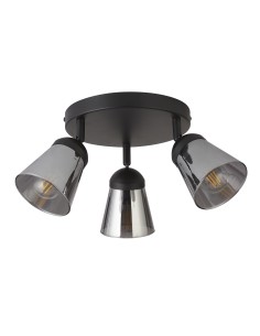 Searchlight® I Mega Спот - черен метал и опушено стъкло I 3 x E14 - 61170-3SM - Цена | LEDs4economy 2
