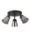 Searchlight® I Mega Спот - черен метал и опушено стъкло I 3 x E14 - 61170-3SM - 2