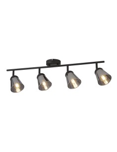 Searchlight® I Mega Спот - черен метал и опушено стъкло I 4 x E14 - 61170-4SM - Цена | LEDs4economy