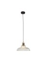 Searchlight® I Пендел Glossop - стъкло, черен и месинг I 1 x E27 - 61189BK