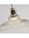 Searchlight® I Пендел Glossop - стъкло, черен и месинг I 1 x E27 - 61189BK - 3