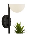 Searchlight® I Аплик x Lunar - черен метал и опалово стъкло I 1 x G9 - 61220BK - 2
