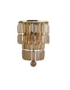 Searchlight® I Аплик Empire, сатениран месинг и шампанско-кристал I 2 x E14 - 61321-2SB - Цена | LEDs4economy 2
