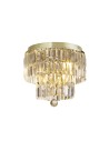 Searchlight® I Empire плафон - сатениран месинг и шампанско кристал I 4 x E14 - 61321-4SB