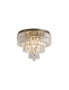 Searchlight® I Empire плафон - античен месинг и прозрачен кристал I 6 x E14 - 61321-6AB