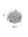 Searchlight® I Кръгла външна лампа Bulkhead - черен/сребрист метал и прозрачно стъкло I 1 x E27 - 61401BS - 4