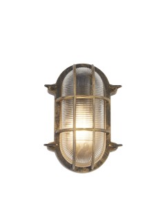 Searchlight® I Фасаден аплик Bulkhead - черно-злато и прозрачно стъкло I 1 x E27 - 61402BG - Цена | LEDs4economy