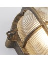 Searchlight® I Фасаден аплик Bulkhead - черно-злато и прозрачно стъкло I 1 x E27 - 61402BG - 3