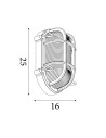 Searchlight® I Фасаден аплик Bulkhead - черно-злато и прозрачно стъкло I 1 x E27 - 61402BG - 4