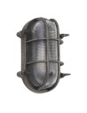Searchlight® I Овална външна стенна/Плафон Bulkhead - черно-сребриста I 1 x E27 - 61402BS - 2