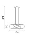 Searchlight® I Пендел Clip - черен метал I 1 x LED - 61775BK - 4
