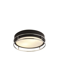 Searchlight® I Phoenix плафон - Черен, Хромиран метал и Матирано стъкло I 2 x E14 - 62012-2CC - Цена | LEDs4economy