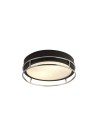 Searchlight® I Phoenix плафон - Черен, Хромиран метал и Матирано стъкло I 2 x E14 - 62012-2CC