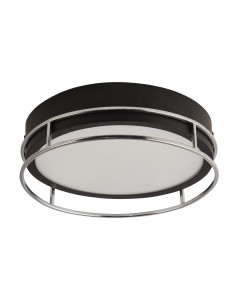 Searchlight® I Phoenix плафон - Черен, Хромиран метал и Матирано стъкло I 2 x E14 - 62012-2CC - Цена | LEDs4economy 2