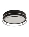 Searchlight® I Phoenix плафон - Черен, Хромиран метал и Матирано стъкло I 2 x E14 - 62012-2CC - 2