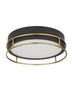Searchlight® I Phoenix плафон - Черен, месинг и Матирано Стъкло I 2 x E14 - 62012-2PB - Цена | LEDs4economy 2