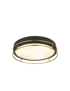 Searchlight® I Phoenix плафон - Черен, месинг и Матирано Стъкло I 3 x E14 - 62013-3PB - Цена | LEDs4economy