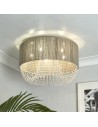 Searchlight® I Bellano плафон - Хромиран метал, Сив плат, Прозрачен акрил I 5 x G9 - 62615-5CC - 5