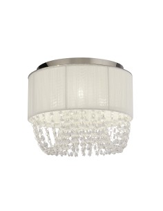 Searchlight® I Bellano плафон - Хромиран метал, Бял плат, Прозрачен акрил I 3 x G9 - 62617-3CC - Цена | LEDs4economy