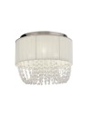 Searchlight® I Bellano плафон - Хромиран метал, Бял плат, Прозрачен акрил I 3 x G9 - 62617-3CC