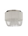 Searchlight® I Bellano плафон - Хромиран метал, Бял плат, Прозрачен акрил I 3 x G9 - 62617-3CC - 2