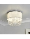 Searchlight® I Bellano плафон - Хромиран метал, Бял плат, Прозрачен акрил I 3 x G9 - 62617-3CC - 5