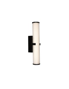 Searchlight® I Аплик Clamp - черен метал, оребрен прозрачен и опалов дифузер I 1 x LED - 63125-1BK - Цена | LEDs4economy