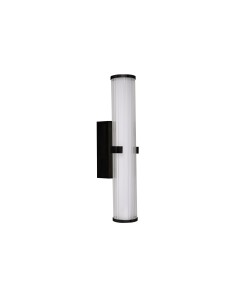 Searchlight® I Аплик Clamp - черен метал, оребрен прозрачен и опалов дифузер I 1 x LED - 63125-1BK - Цена | LEDs4economy 2