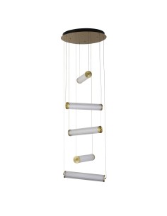 Searchlight® I Полилей Clamp LED, златиста, метална, прозрачна и опалова I 5 x LED - 63125-5GO - Цена | LEDs4economy 2