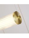 Searchlight® I Полилей Clamp LED, златиста, метална, прозрачна и опалова I 5 x LED - 63125-5GO - 3