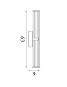 Searchlight® I Аплик Clamp - златист метал, оребрен прозрачен и опалов дифузер I 1 x LED - 63126-1GO - 4