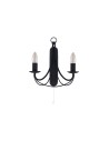 Searchlight® I Аплик Maypole - Черен метал I 2 x E14 - 6342-2BK - 2