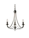 Searchlight® I Пендел Maypole - Античен месинг I 3 x E14 - 6343-3AB