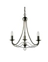 Searchlight® I Пендел Maypole - Античен месинг I 3 x E14 - 6343-3AB - 2