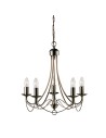 Searchlight® I Пендел Maypole - Античен месинг I 5 x E14 - 6345-5AB - 2