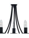 Searchlight® I Пендел Maypole - черен метал I 5 x E14 - 6345-5BK - 3