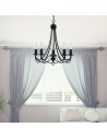 Searchlight® I Пендел Maypole - черен метал I 5 x E14 - 6345-5BK - 5