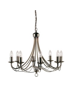 Searchlight® I Пендел Maypole - Античен месинг I 8 x E14 - 6348-8AB - Цена | LEDs4economy