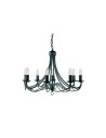 Searchlight® I Пендел Maypole - черен метал I 8 x E14 - 6348-8BK