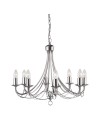 Searchlight® I Пендел Maypole - сатенено сребрист метал I 8 x E14 - 6348-8SS