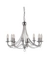 Searchlight® I Пендел Maypole - сатенено сребрист метал I 8 x E14 - 6348-8SS - 2