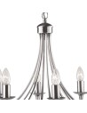 Searchlight® I Пендел Maypole - сатенено сребрист метал I 8 x E14 - 6348-8SS - 3