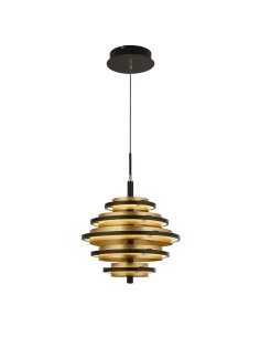 Searchlight® I Пендел Hive - черен метал и златни листа I 1 x LED - 6375-5BG - Цена | LEDs4economy