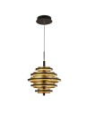 Searchlight® I Пендел Hive - черен метал и златни листа I 1 x LED - 6375-5BG
