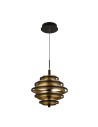 Searchlight® I Пендел Hive - черен метал и златни листа I 1 x LED - 6375-5BG - 2