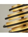 Searchlight® I Пендел Hive - черен метал и златни листа I 1 x LED - 6375-5BG - 3