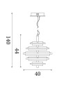 Searchlight® I Пендел Hive - черен метал и златни листа I 1 x LED - 6375-5BG - 4